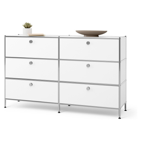Tchibo - Kovová komoda »Cn3« se 6 zásuvkami - barva: bílá