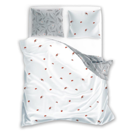 Faro Bavlněné povlečení COTTAGE HOME 017 220x200 cm + 2x 70x80 cm bílé/červené