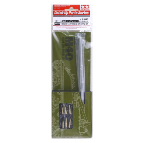 Tamiya US M40 Metal Gun Barrel for U.S. Self-Propelled Gun M40 1:35