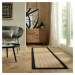 Flair Rugs koberce Běhoun Herringbone Border Kira Black - 60x230 cm