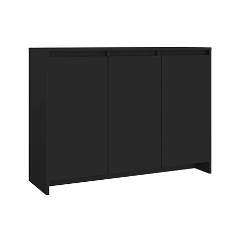 SHUMEE Příborník černý 102 × 33 × 75 cm dřevotříska