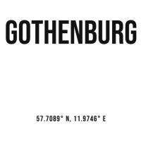 Ilustrace Gothenburg simple coordinates, Finlay & Noa, 30x40 cm