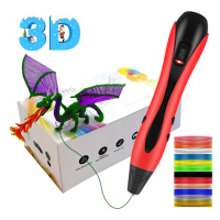 Propiska 3D Pro Děti 3D Pen 3D Tiskárna 120 stop Náplně Šablony Sada