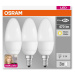 OSRAM E27 4,9W 827 LED svíčková žárovka, 3ks, matná