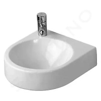 DURAVIT Architec Umývátko 360x380 mm, bez přepadu, s otvorem pro baterii vlevo, bílá 0766350009