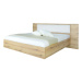 Dřevěná postel Kodok, 180x200, bez roštu a matrace, dub