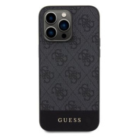 Guess PU 4G Stripe MagSafe Zadní Kryt pro iPhone 15 Pro Max Black