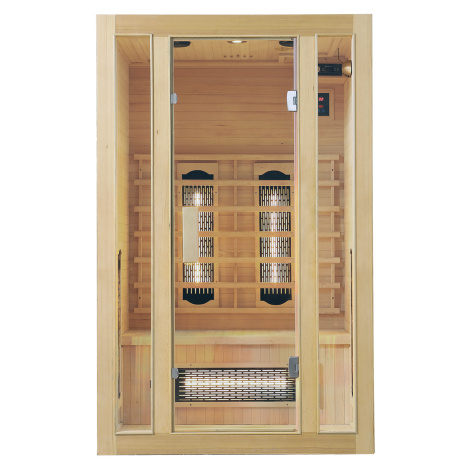 Juskys Infračervená sauna/tepelná kabina Nyborg S120V s plným spektrem, panelovým radiátorem a d