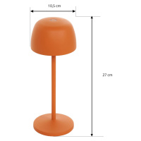 Lindby Nabíjecí stolní lampa LED Lindby Areitty, oranžová, sada 2 kusů