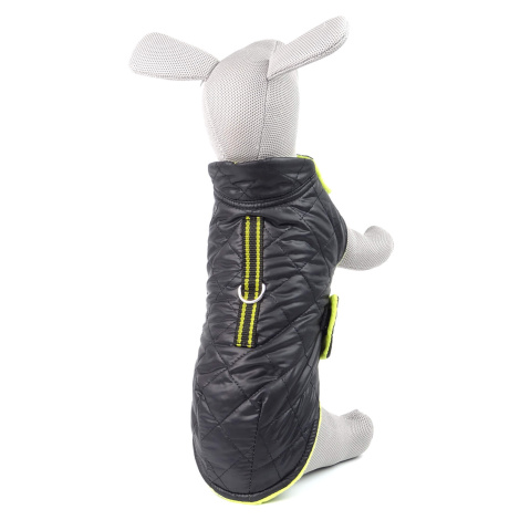 Vsepropejska Frosty prošitá zimní bunda pro psa Barva: Černo-žlutá, Délka zad (cm): 43, Obvod hr