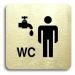 Accept Piktogram "umývárna, WC muži" (80 × 80 mm) (zlatá tabulka - černý tisk bez rámečku)