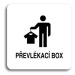 Accept Piktogram "převlékací box III" (80 × 80 mm) (bílá tabulka - černý tisk bez rámečku)