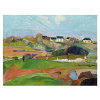 Obrazová reprodukce Landscape at Le Pouldu (Vintage French Countryside) - Paul Gauguin, 40x30 cm