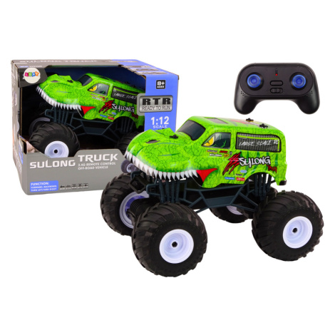 mamido  RC Terénní auto 2.4G 1:12 Dinosaurus zelený