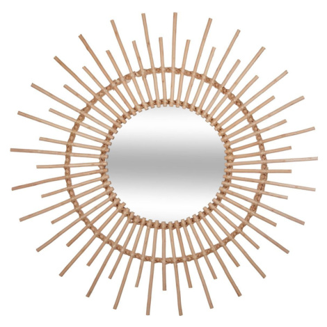 DekorStyle Proutěné nástěnné zrcadlo Slunce 76 cm