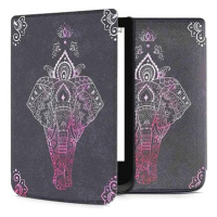 KW Mobile - Elephant Sketch - KW4621614 - Pouzdro pro Pocketbook 616/617/627/628/632/633 - antra