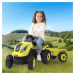 Traktor na šlapání a přívěs Farmer XL GreenTractor+Trailer Smoby zelený s polohovatelným sedadle