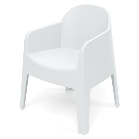 Prosperplast Zahradní židle s područkami MILANES 68x60x80,5 cm bílá