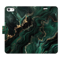 iSaprio Flip pouzdro Emerald 02 pro iPhone 5/5S/SE