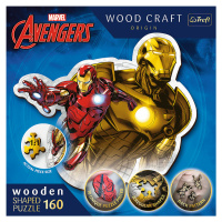 Trefl Dřevěné puzzle 160 dílků - Statečný Iron Man / Disney Marvel Heroes