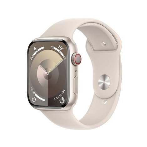 Apple Watch Series 9 45mm Cellular Hvězdně bílý hliník s hvězdně bílým sportovním řemínkem - M/L