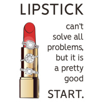 Ilustrace Lipstick Quote, Martina Pavlova, 30x40 cm