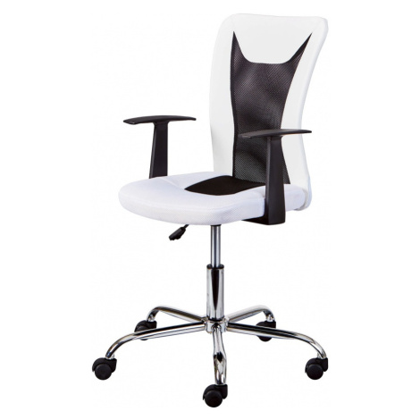 Otočná židle na kolečkách nanny - bílá/černá