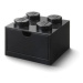 LEGO stolní box 4 se zásuvkou - černá