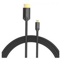 Kabel Vention HDMI-D Male to HDMI-A Male 4K HD Cable 1m AGIBF (Black)