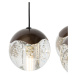 Design hanglamp donker brons met helder glas 12-lichts - Inge