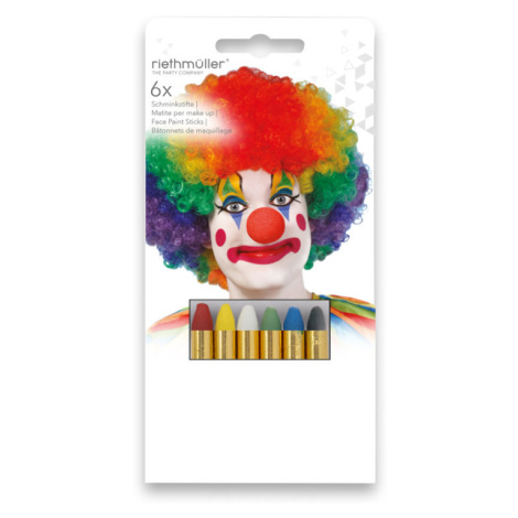 Make-up barvy na obličej - tyčinky 6 ks Amscan