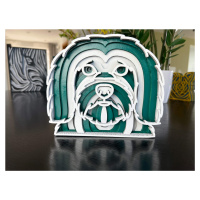 Vsepropejska Mandala Havanský pes dekorace na stůl Barva: Zelená, Rozměr (cm): 17 x 18, Druh: Ka
