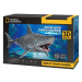 3D puzzle Shark Great white 72 dílků National Geographic