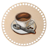 Dřevěné víko na košík - šálek kávy Zvolte variantu:: 23 cm