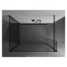MEXEN/S Kioto Sprchová zástěna WALK-IN 130 x 110 x 40 cm, transparent, černá 800-130-110-221-70-