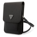 Guess PU Saffiano Triangle Logo Phone Bag Black