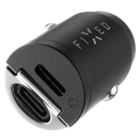 Autonabíječka FIXED s 2xUSB-C výstupem v miniaturním provedení, podpora PD, 30W, černá