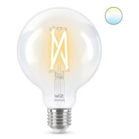 LED Žárovka WiZ Tunable White Filament 8718699786694 E27 G95 6,7-60W 806lm 2700-6500K, stmívatel