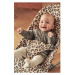 BABYBJÖRN Lehátko Bliss Beige Leopard print cotton, tmavě šedá konstrukce