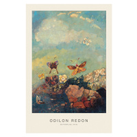 Obrazová reprodukce Butterflies (Vintage Nature Painting) - Odilon Redon, 26.7 × 40 cm