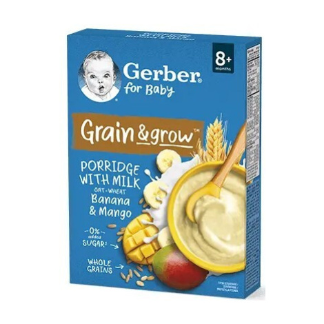 Gerber Mléčná kaše pšenično-ovesná mango banán 200g 8M NESTLÉ
