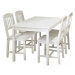 Idea Stůl + 4 židle 8849 bílý lak