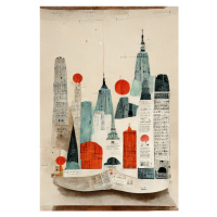 Ilustrace The Paper City, Treechild, 26.7 × 40 cm