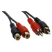 PREMIUMCORD Kabel prodlužovací audio 2x Cinch - 2x Cinch (RCA, M/F) 10m