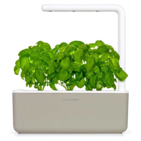 Click and Grow Smart Garden 3 chytrý květináč + 3ks kapslí se semínky bazalky béžový ClickAndGrow