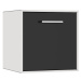 mauser Závěsný samostatný box, 1 zásuvka, šířka 385 mm, signální bílá / černá