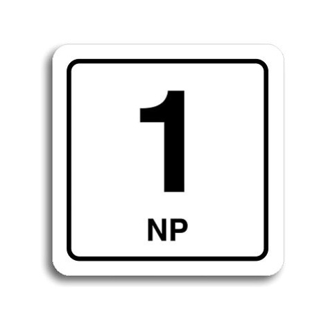 Accept Piktogram "1 NP" (80 × 80 mm) (bílá tabulka - černý tisk)