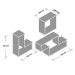 Kalune Design Sada nástěnných poliček Tetris bílá