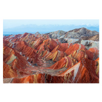 Fotografie Colorful mountain in Danxia landform in, Ratnakorn Piyasirisorost, 40x26.7 cm