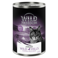 Wild Freedom Adult 12 x 400 g - 10 % sleva - Wild Hills Sterilised – kachna a kuře